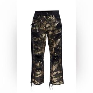 R13 Slim Boyfriend Sequin Camo Jeans